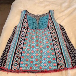 Multi color dressy tank top